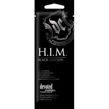 1 free packet Him H.I.M. Black Edition Oil Absorbing Quick Penetrating Black Bronzer .5oz