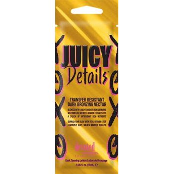 1 free packet Juicy Details Transfer Resistant WHITE DHA Bronzer Tattoo Color Fade Protect .5oz