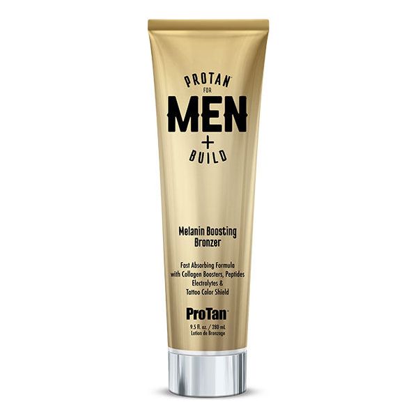 ProTan for Men + Build Bronzer Fast Absorbing Formula Tattoo Color Shield 9.5oz