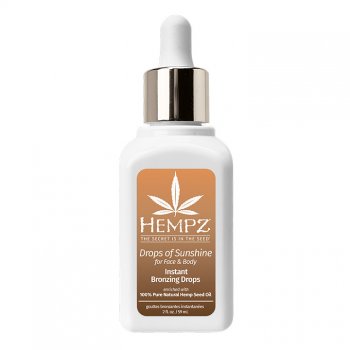 Hempz Drops of Sunshine Instant Bronzer with Shimmer 2oz Fragrance Free NEW - TOP SELLER!