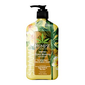 Hempz Original Herbal Shampoo Floral Banana Enriched with Vegan Biotin & Aloe For All Hair Types 17oz