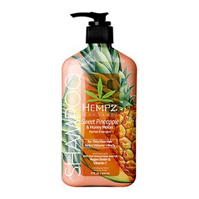 Hempz Sweet Pineapple & Honey Melon Herbal Shampoo Enriched with Vegan Biotin & Vitamin C For Fine or Thin Hair 17oz