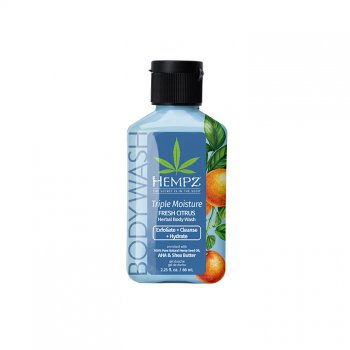 Hempz Triple Moisture Fresh Citrus Herbal Body Wash 2.25oz Mini