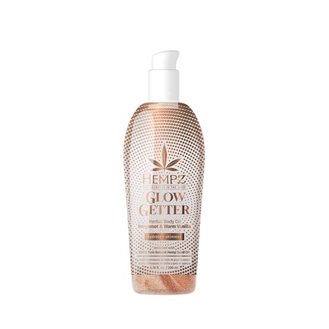 Hempz Glow Getter Shimmer Body Oil - Hydrate + Shimmer  6.76oz